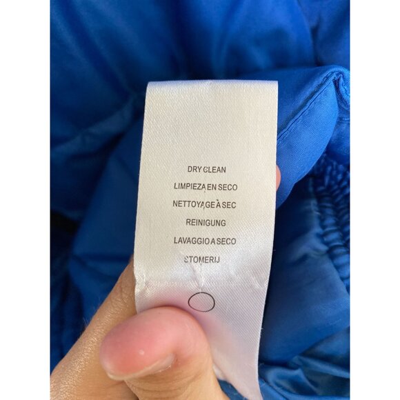 Larry Levine Womens Blue Puffer Jacket Hooded Full-Zip L Lightweight Winter Coat - Picture 6 of 7